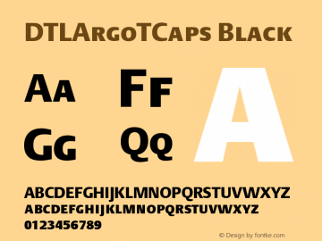 DTLArgoTCaps Black Version 001.000 Font Sample