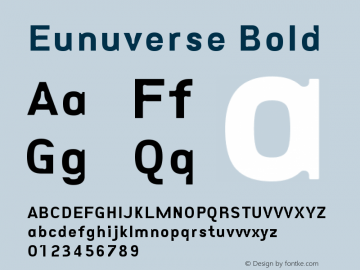 Eunuverse Bold Version 001.000图片样张