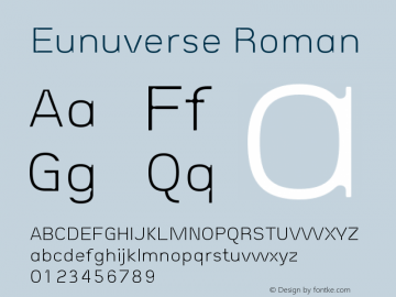 Eunuverse Roman Version 001.000 Font Sample