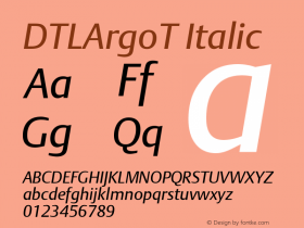 DTLArgoT Italic Version 001.000图片样张