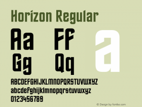 Horizon Regular Version 003.001 Font Sample