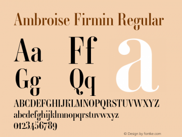 Ambroise Firmin Regular Version 001.000图片样张