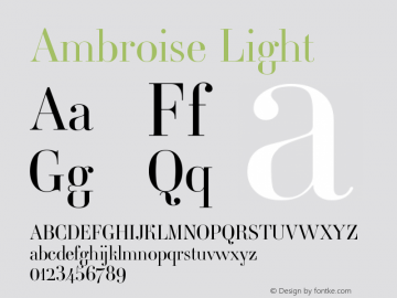 Ambroise Light Version 001.000图片样张