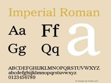 Imperial Roman Version 003.001 Font Sample