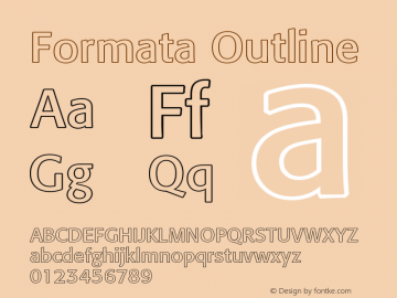Formata Outline Version 001.000 Font Sample