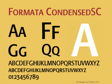 Formata CondensedSC Version 001.000 Font Sample