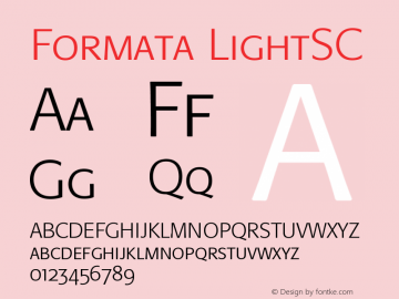 Formata LightSC Version 001.000 Font Sample