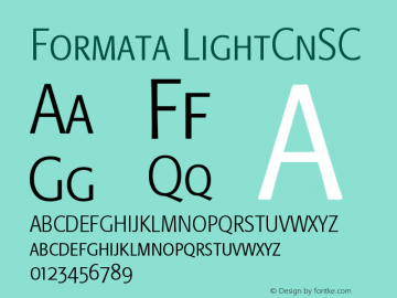 Formata LightCnSC Version 001.000 Font Sample