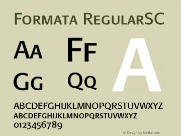 Formata RegularSC Version 001.000 Font Sample