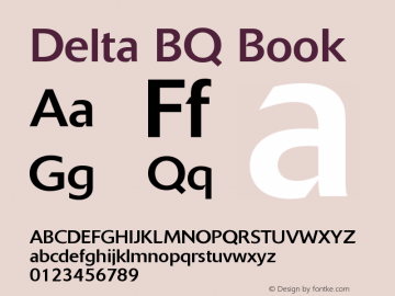 Delta BQ Book Version 001.000图片样张