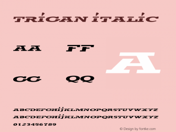 Trigan Italic Version 001.000图片样张