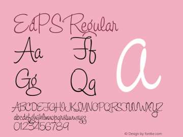 EdPS Regular Version 001.000 Font Sample