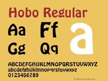 Hobo Regular Version 003.001 Font Sample