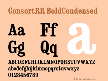 ConsortRR BoldCondensed Version 001.004图片样张