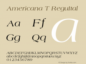 Americana T ReguItal Version 001.005图片样张