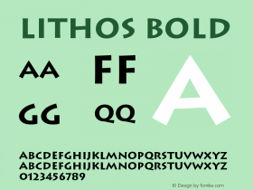Lithos Bold Version 001.001 Font Sample