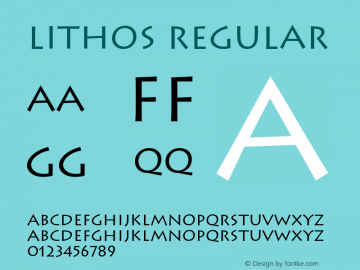 Lithos Regular Version 001.002 Font Sample