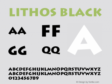 Lithos Black Version 001.002 Font Sample