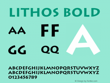Lithos Bold 001.002 Font Sample