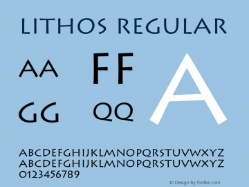 Lithos Regular 001.002 Font Sample