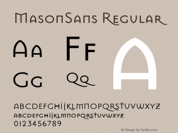 MasonSans Regular Version 001.000图片样张