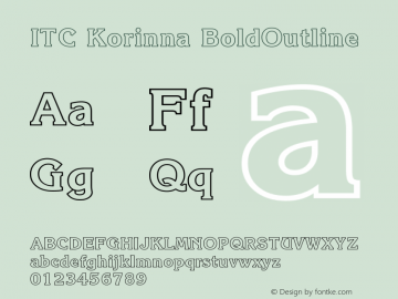 ITC Korinna BoldOutline Version 2.0-1.0图片样张