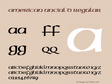 American Uncial D Regular Version 001.005图片样张