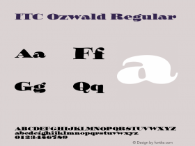 ITC Ozwald Regular Version 001.000图片样张