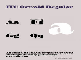 ITC Ozwald Regular Version 001.000 Font Sample