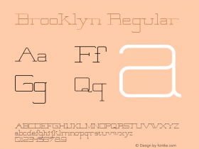 Brooklyn Regular Unknown Font Sample