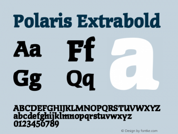 Polaris Extrabold Version 1.0图片样张