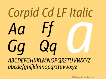 Corpid Cd LF Italic Version 001.000图片样张