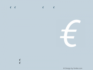 PedestriaMVB-Euro Euro-Italic Version 001.000 Font Sample