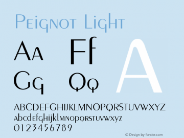 Peignot Light Version 001.000图片样张
