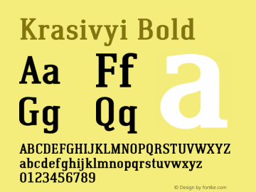 Krasivyi Bold Version 001.000图片样张