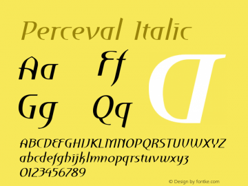 Perceval Italic Version 001.000 Font Sample
