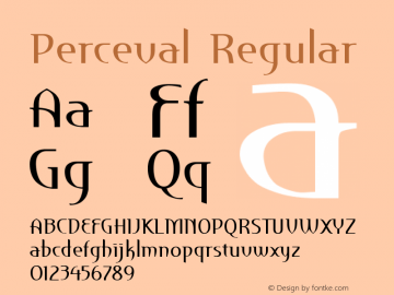Perceval Regular Version 001.000 Font Sample