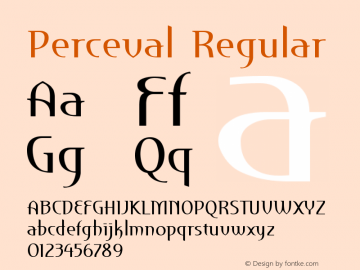 Perceval Regular Version 001.000 Font Sample