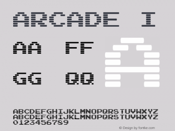 Arcade I Macromedia Fon￿ographer 4.1J 98.12.4 Font Sample