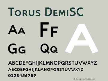 Torus DemiSC Version 001.000 Font Sample