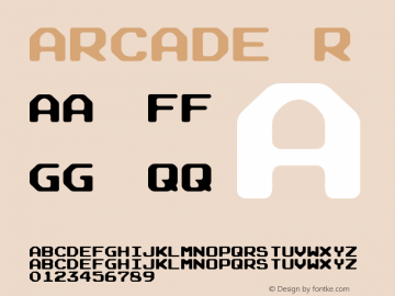 Arcade R Macromedia Fon￿ographer 4.1J 98.12.20 Font Sample