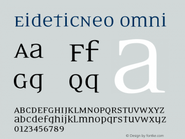 EideticNeo Omni Version 001.000 Font Sample