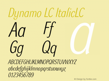 Dynamo LC ItalicLC Version 001.000图片样张