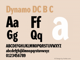 Dynamo DC B C Version 001.000 Font Sample