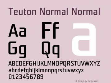 Teuton Normal Normal 001.000 Font Sample