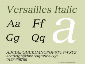 Versailles Italic Version 001.002图片样张