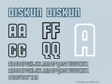 Diskun Diskun Version 001.000 Font Sample