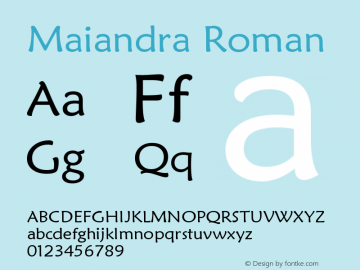 Maiandra Roman Version 004.000图片样张