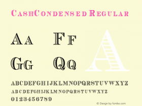 CashCondensed Regular Rev. 003.000 Font Sample