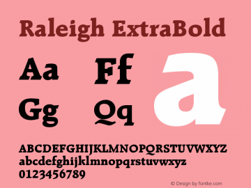 Raleigh ExtraBold Version 003.001图片样张